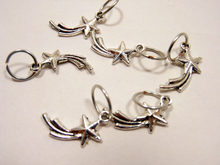 Shooting Stars: Set of 6 Stitch Markers