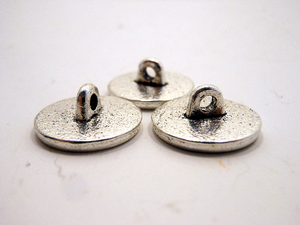 Metal Buttons Set of 3: Silver Celtic Daisy Metal Shank Buttons ~ Celtic Knot Daisy Silver Metal Buttons 9/16" Diameter