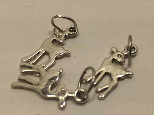 Silver Doe: Set of 6 Stitch Markers