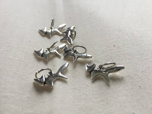 Silver Fox: Set of 6 Stitch Markers