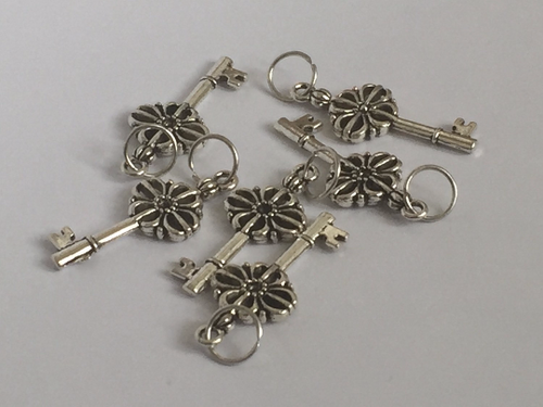 Skeleton Keys: Set of 6 Stitch Markers
