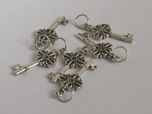 Skeleton Keys: Set of 6 Stitch Markers