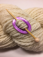 Mother of Pearl Oval Shawl Pin "Stockings"
