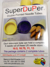 SuperDuper Double Pointed Needle Tubes by Nancys Knit Knacks ~ Extra Large Double Pointed Needle Storage 2 Per Package
