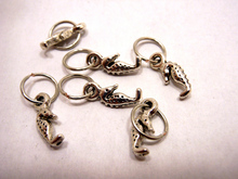 Tiny Seahorses: Set of 6 Stitch Markers