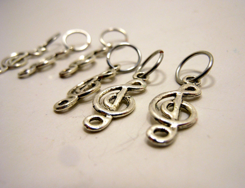 Treble Clef: Set of 6 Stitch Markers