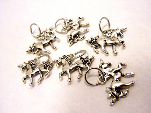 Unicorns: Set of 6 Stitch Markers