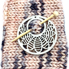 Handmade Wooden Shawl Pin ~ Silken Web