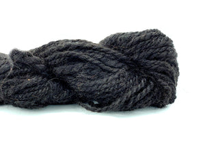Handspun Alpaca Yarn ~ Naturally Colored Bulky "Friesian" 80 yards