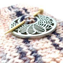 Handmade Wooden Shawl Pin ~ Silken Web