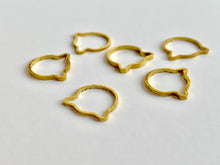 Gold Metal Stitch Markers ~ Golden Cats ~ Set of 6