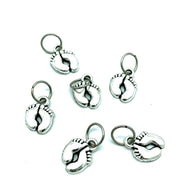 Footprints: Set of 6 Stitch Markers