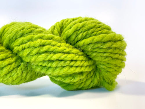 Handspun Wool  Yarn ~ Hand dyed Superbulky Chartreuse