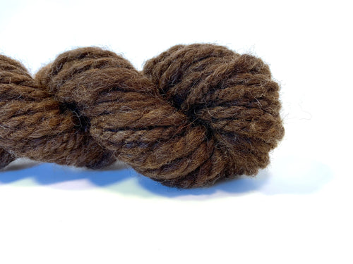 Handspun Wool  Yarn ~ Naturally Colored Superbulky Dark