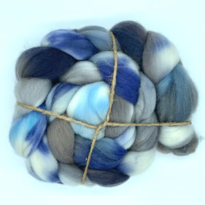 Hand Dyed 100% Superfine Merino Wool Roving 4oz: Shore
