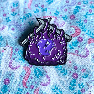 Knitting the Fabric of Space Enamel Pin