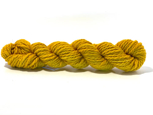 Handspun Wool  Yarn ~ Hand dyed Bulky Mustard