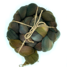 Hand Dyed 100% Australian Merino Wool Roving 4oz: Pine Forest Floor