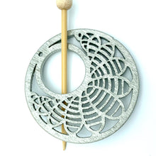 Handmade Wooden Shawl Pin ~ Silken Web
