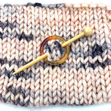Natural Stone Shawl Pin ~ Orange Stone Ring R
